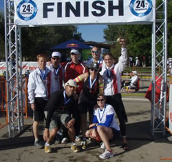 The victorious Team 3xFast at last year's 24 Hours of Triathlon