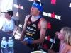 Potts and kids enjoy some post-race treats