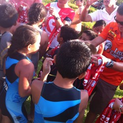 Patrick Evoe with kids in Ixtapa